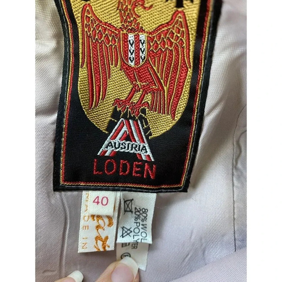 Vintage Austria Loden Gray Wool Felt A-Line Skirt Lined Sz 40 Medium Grandmacore - Picture 5 of 11